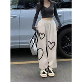 White Heart Leggings  Pants